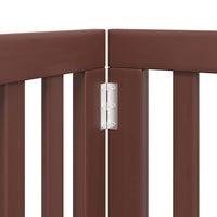 Cancello Cani Porta Pieghevole Marrone 9 Pannelli 450cm Pioppo