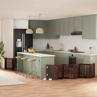 vidaXL Cancello Cani Porta Pieghevole Marrone 15 Pannelli 750cm Pioppo