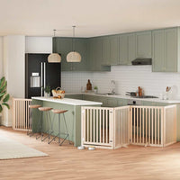 vidaXL Cancello per Cani Pieghevole 6 Pannelli 480 cm Legno di Pioppo