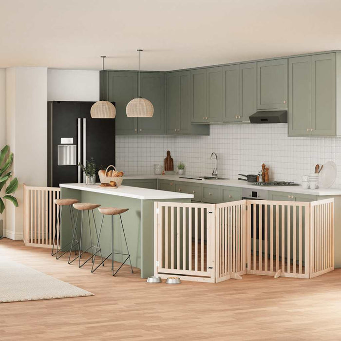 vidaXL Cancello per Cani Porta Pieghevole 8 Pannelli 640 cm in Pioppo