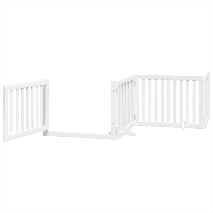 Cancello Cani Porta Pieghevole Bianco 6 Pannelli 480 cm Pioppo