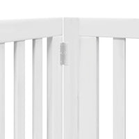 vidaXL Cancello Cani Porta Pieghevole Bianco 12 Pannelli 960 cm Pioppo