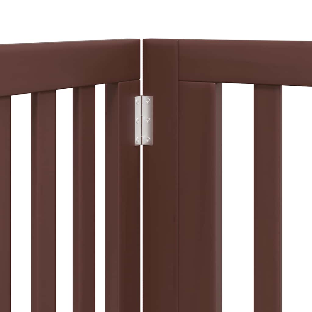 vidaXL Cancello Cani Porta Pieghevole Marrone 8 Pannelli 640cm Pioppo