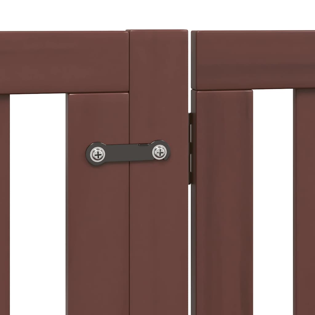 vidaXL Cancello Cani Porta Pieghevole Marrone 10 Pannelli 800cm Pioppo