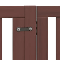 vidaXL Cancello Cani Porta Pieghevole Marrone 12 Pannelli 960cm Pioppo