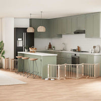 Cancello per Cani Porta Pieghevole 15 Pannelli 750 cm in Pioppo 3155699