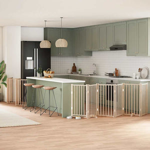 vidaXL Cancello per Cani Porta Pieghevole 15 Pannelli 750 cm in Pioppo