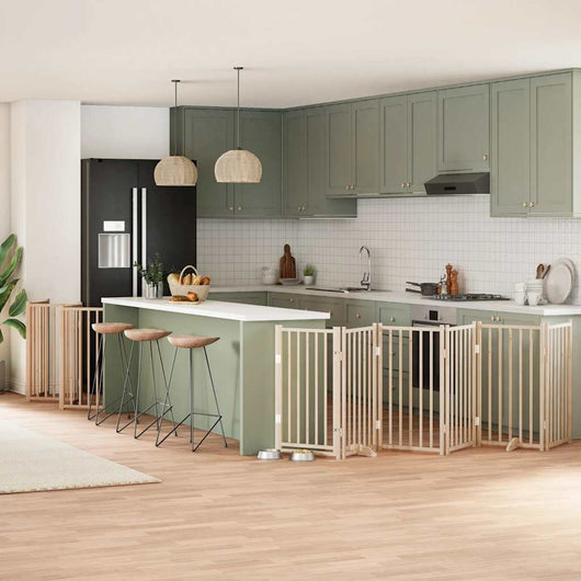 vidaXL Cancello per Cani Porta Pieghevole 15 Pannelli 750 cm in Pioppo