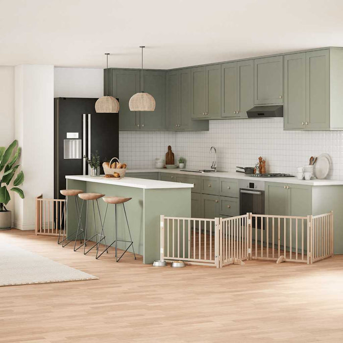 vidaXL Cancello per Cani Pieghevole 6 Pannelli 480 cm Legno di Pioppo