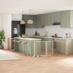 vidaXL Cancello per Cani Porta Pieghevole 8 Pannelli 640 cm in Pioppo