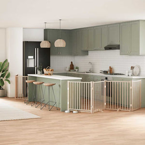 vidaXL Cancello per Cani Porta Pieghevole 10 Pannelli 800 cm in Pioppo