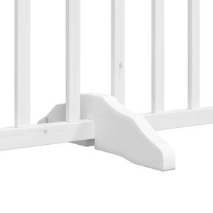 vidaXL Cancello Cani Porta Pieghevole Bianco 6 Pannelli 480 cm Pioppo