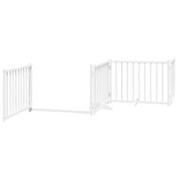 Cancello Cani Porta Pieghevole Bianco 12 Pannelli 960 cm Pioppo 3155732