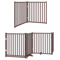 vidaXL Cancello Cani Porta Pieghevole Marrone 10 Pannelli 800cm Pioppo