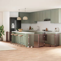 vidaXL Cancello Cani Porta Pieghevole Marrone 10 Pannelli 800cm Pioppo