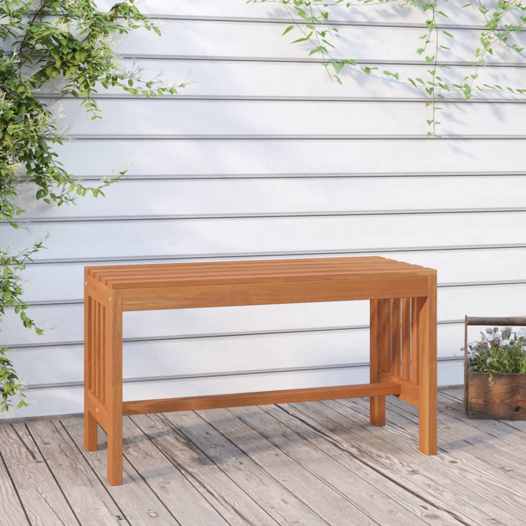Panca da Giardino 80 cm Legno Massello di Eucalipto 363287