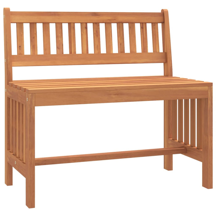 Panca da Giardino 80 cm Legno Massello di Eucalipto 363289