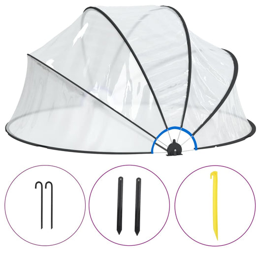 Cupola per Piscina Rotonda 315x158 cm PVC