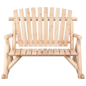 Panca Dondolo Giardino 2Posti 123x96x102cm Massello Abete Rosso 363349