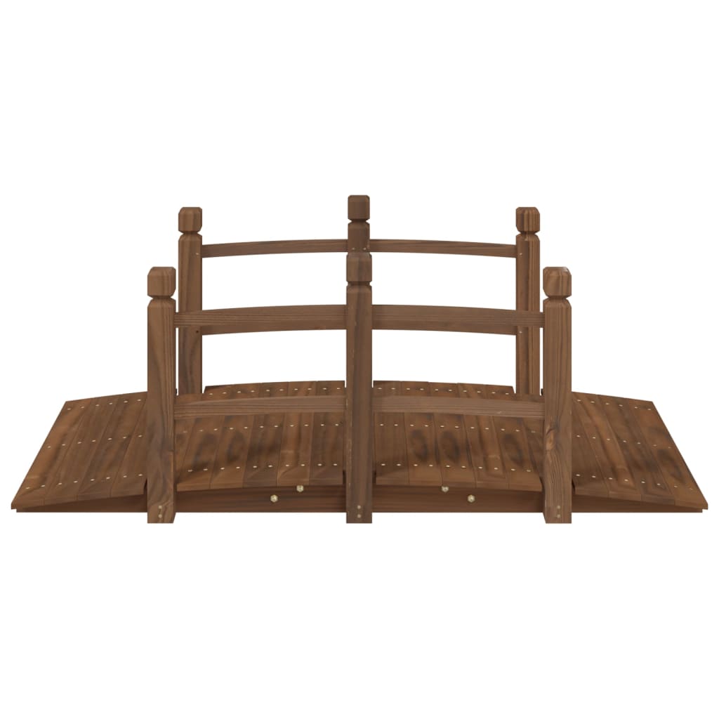 Ponte Giardino Ringhiere 150x67x56cm Legno Massello Abete Rosso 363356