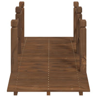 Ponte Giardino Ringhiere 150x67x56cm Legno Massello Abete Rosso 363356