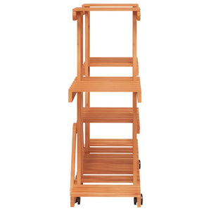 Portafiori con Ruote 110x25x78 cm in Legno Massello di Abete