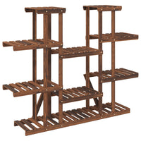 Portafiori-Supporto per Piante-Rastrelliera per Fiori 110x25x110,5 cm in Legno Massello di Abete 725036
