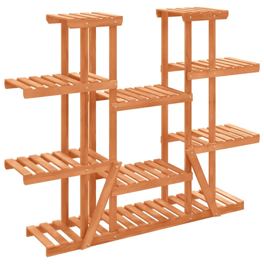Portafiori-Supporto per Piante-Rastrelliera per Fiori 110x25x110,5 cm in Legno Massello di Abete 424161