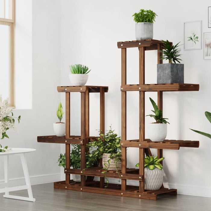 Portafiori-Supporto per Piante-Rastrelliera per Fiori 95x25x96 cm in Legno Massello di Abete 633939