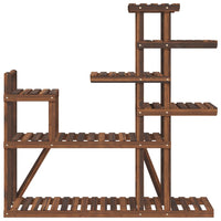 Portavaso per piante 110 x 25 x 111 cm in legno massello di abete marrone 02_0045197