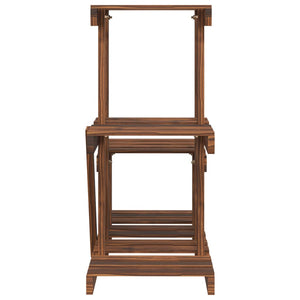 Portafiori-Supporto per Piante-Rastrelliera per Fiori 58x25x51 cm in Legno Massello di Abete 216676