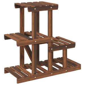 Portafiori-Supporto per Piante-Rastrelliera per Fiori 58x25x51 cm in Legno Massello di Abete 216676