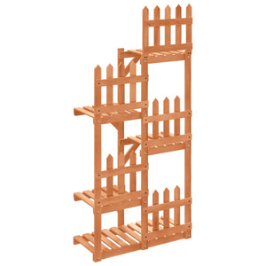 Portavaso per piante 60 x 25 x 130 cm in legno massello di abete marrone 02_0045211