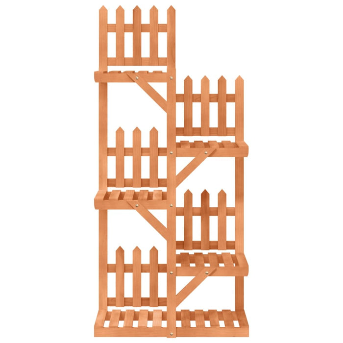 Portavaso per piante 60 x 25 x 130 cm in legno massello di abete marrone 02_0045211