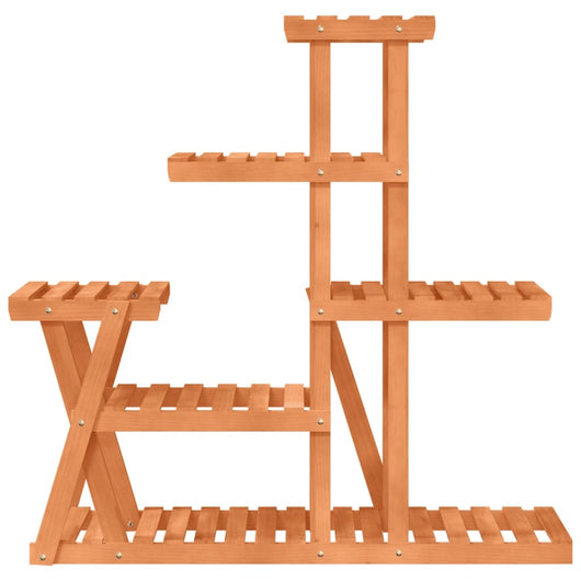 Portavaso per piante 95 x 25 x 96 cm in legno massello di abete marrone 02_0045222