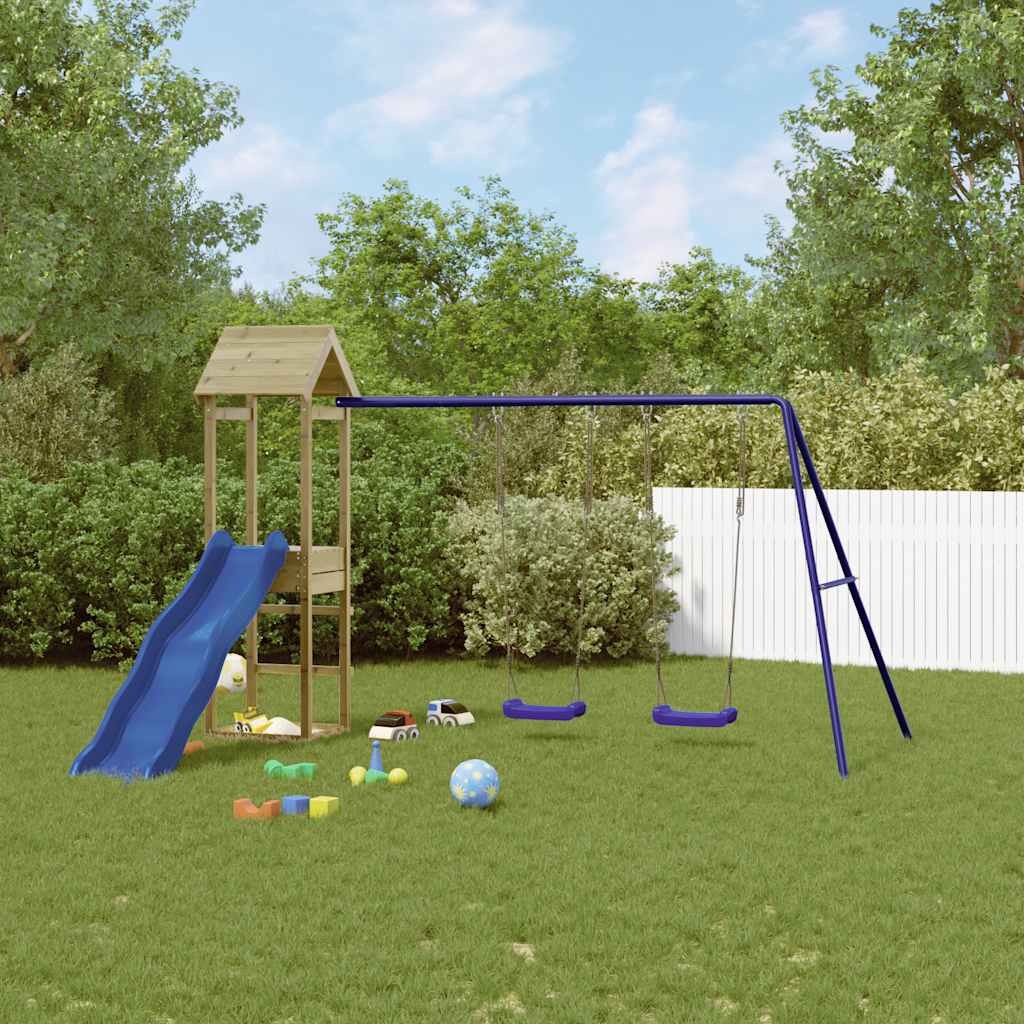 Set da Gioco da Esterno in Legno di Pino Impregnatocod mxl 126591