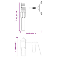 Area giochi da esterno 242 x 379 x 214 cm legno massello di abete Douglas 02_0004980
