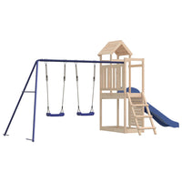Altalene per parco giochi all'aperto scivolo altalene robuste giochi da giardino 505 x 186 x 214 cm legno di pino massiccio 02_0004977