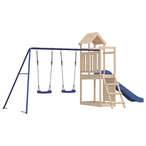 Altalene per parco giochi all'aperto scivolo altalene robuste giochi da giardino 505 x 186 x 214 cm legno di pino massiccio 02_0004977