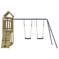 Altalene per parco giochi all'aperto scivolo altalene robuste giochi da giardino 314 x 186 x 214 cm legno di pino impregnato 02_0004745