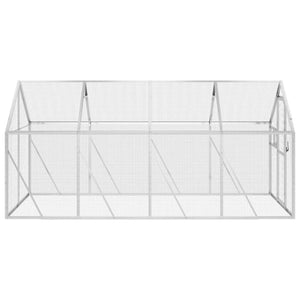 Voliera Argento 1,79x4x1,85 m in Alluminio 3155797