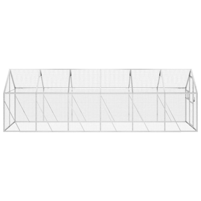 Voliera Argento 1,79x6x1,85 m in Alluminio 3155798