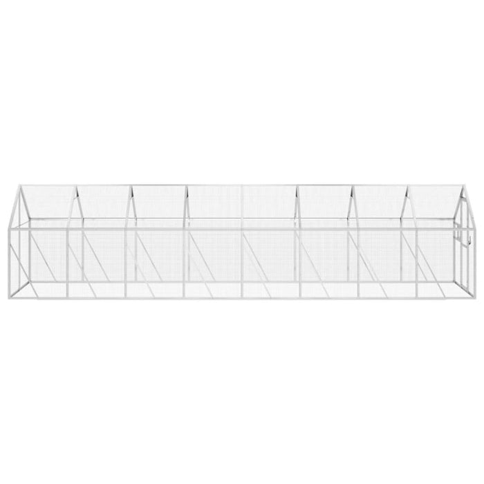 Voliera Argento 1,79x8x1,85 m in Alluminio 3155799