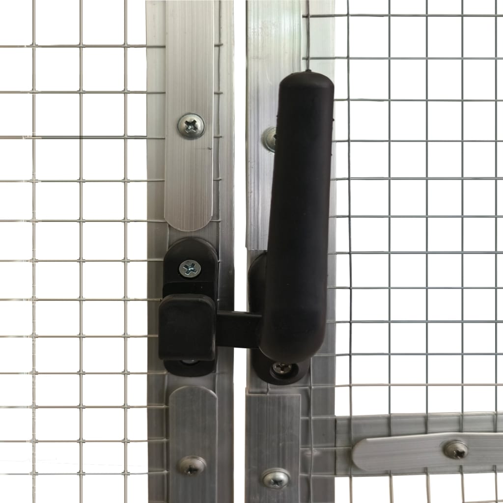 vidaXL Voliera Argento 1,79x8x1,85 m in Alluminio