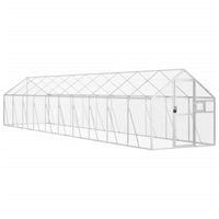 vidaXL Voliera Argento 1,79x10x1,85 m in Alluminio