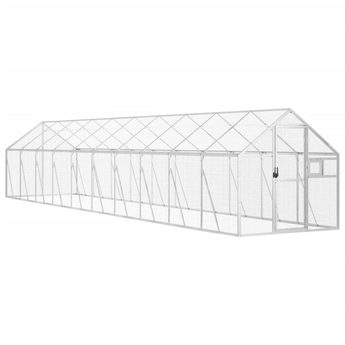 vidaXL Voliera Argento 1,79x10x1,85 m in Alluminio