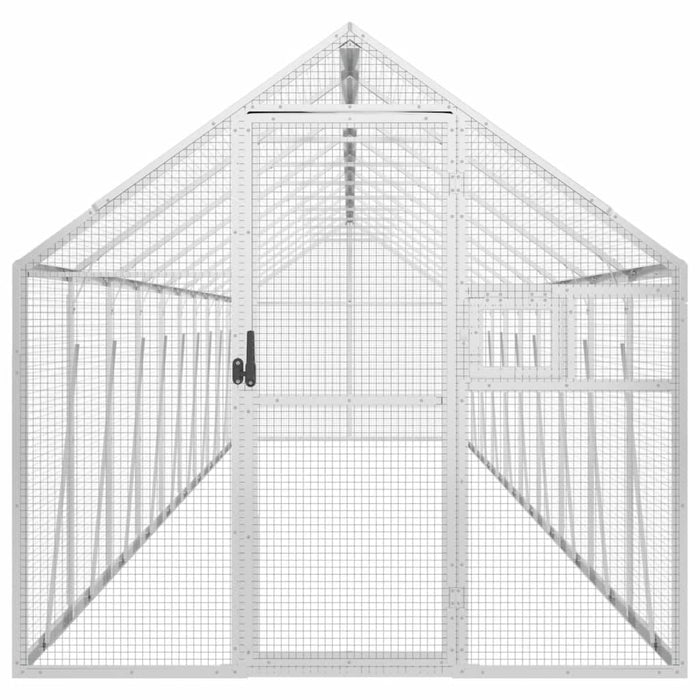 vidaXL Voliera Argento 1,79x10x1,85 m in Alluminio