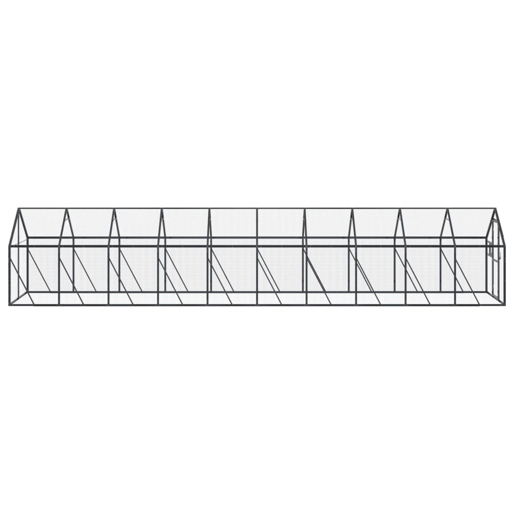 Voliera Antracite 1,79x10x1,85 m in Alluminio 3155806