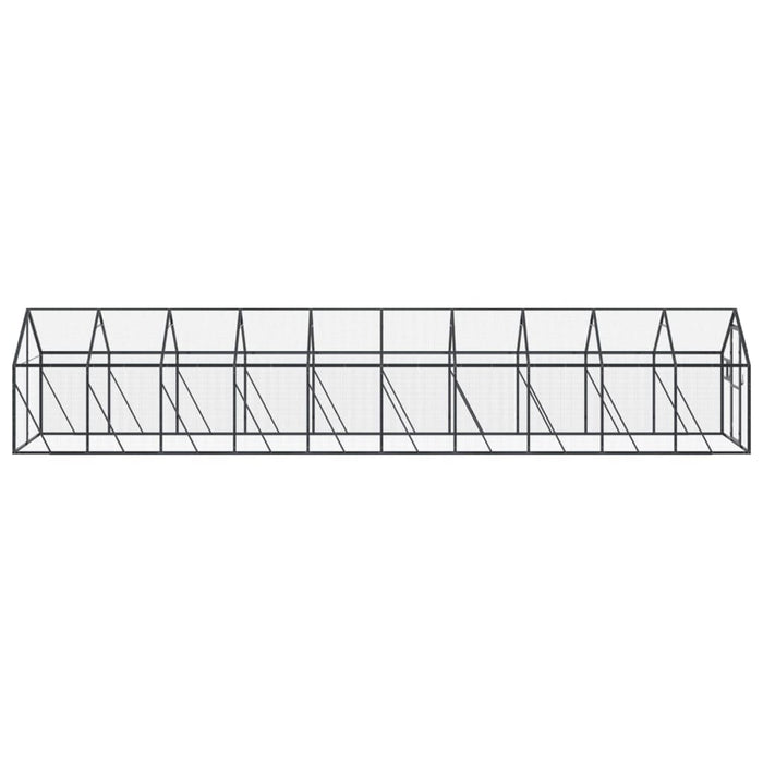 Voliera Antracite 1,79x10x1,85 m in Alluminio 3155806