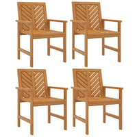 Sedie da Pranzo da Giardino 4pz Legno Massello di Acaciacod mxl 76401
